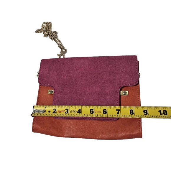 Bundle BAEKGAARD Pink Orange Clutch PUREOLOGY Chain Link Strap Crossbody Bag - Picture 9 of 16